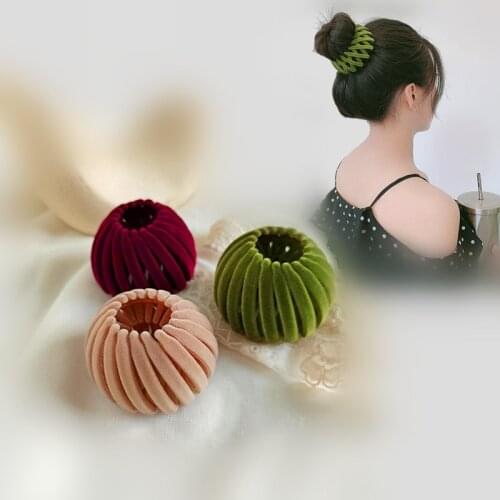The Velvet Nest Hair Ring Hair Clips High Horsetail Artifact Fixed Meatball Head Hair Accessories Fashion New Headwear