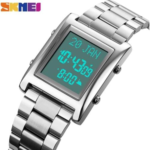 SKMEI Japan Digital movement Men Clock Wristwatch Muslim Azan Adhan Alarm Hijri Calendar Islamic Al Harameen Fajr Watch 1815