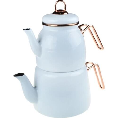 Emaye Çaydanlık Çay Demleme Kettle Demlik