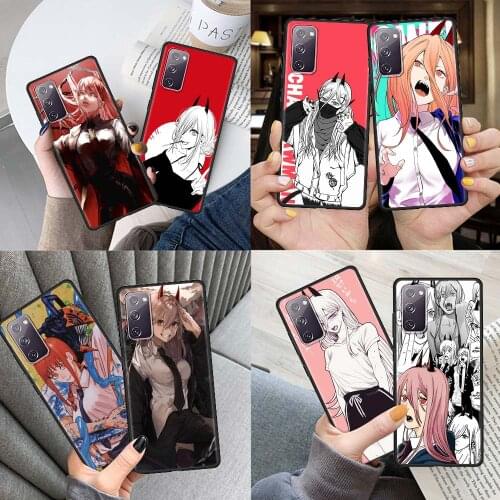 Case for Samsung S20 FE S21 S10 S9 Plus S8 Phone Cover for Galaxy Note 20 Ultra 10 Lite 9 Soft Coque Anime Chainsaw Man
