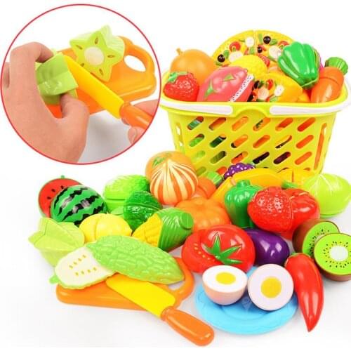 Childrens Simulation Kitchen Toy Set Plastic Fruit and Vegetable Cutting Toy Learning Toy Early Education Gift