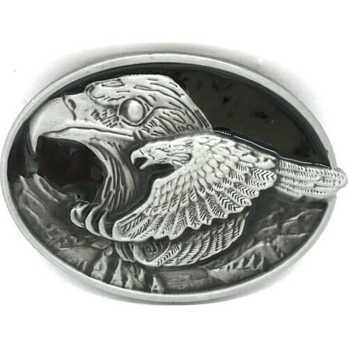 European and American original fashion belt buckle zinc alloy eagle mens smooth buckle suitable for 4.0 belts