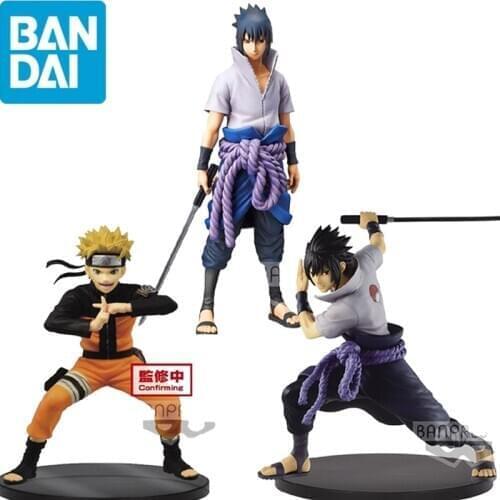 Original BANDAI Banpresto Uzumaki Naruto Wind Sasuke Blast Yu Zhibo Sasuku Vibration Star Action Figure Anime Models Kids Toys