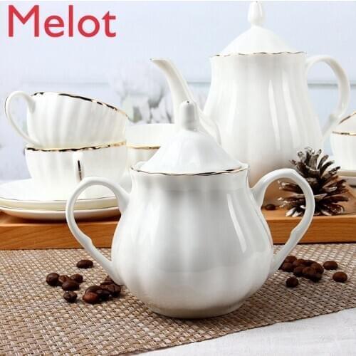 Modern style bone Home Cheap ceramic Coffee set for wedding