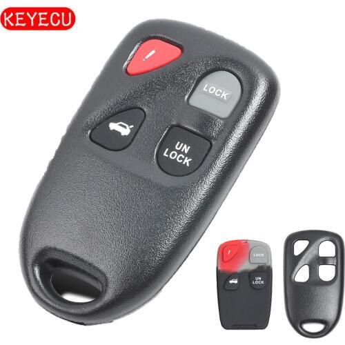 Keyecu Replace Remote Key Shell Case Fob 4 Button for Mazda FCC: KPU41805 KPU41777 KPU41701 (ONLY SHELL)