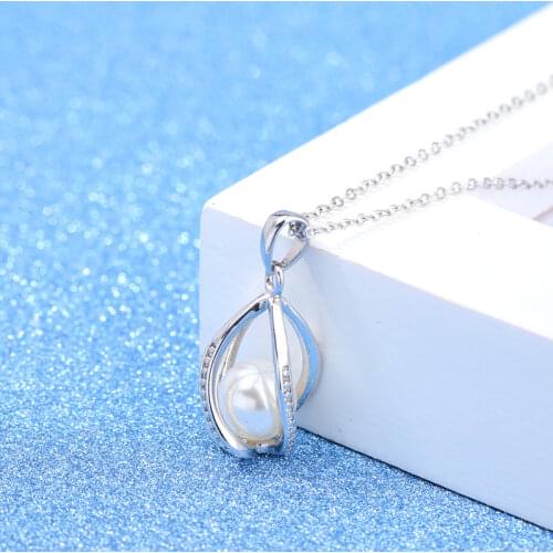 925 Silver Chains And Necklaces For Women Neck Jewelry Charm Lucky Elegant Pearl Fashion Pendant Wedding Party Birthday Gift