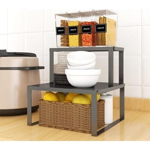 Kitchen Organizers Cabinet Shelf Carbon Steel High Strength Bowls Plates Storage Racks