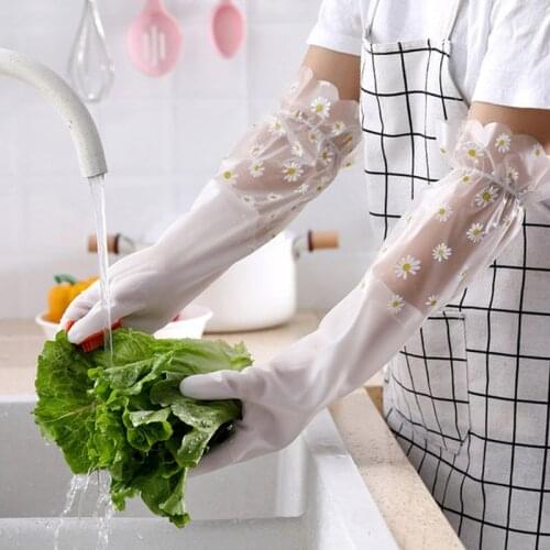 Kitchen Dish Washing Gloves Household Dishwashing Gloves Rubber Gloves For Washing Clothes Cleaning Gloves For Dishes