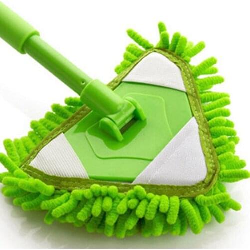 Multi-Purpose Triangular Mop Heads Mini Brush Head Replacement Rotatable Adjustable Home Wall Ceiling Floor Cleaning Dropship