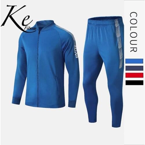 KE autumn winter 2020 long-sleeved team football training jacket pants mens polyester sports running sports set men tracksuit m
