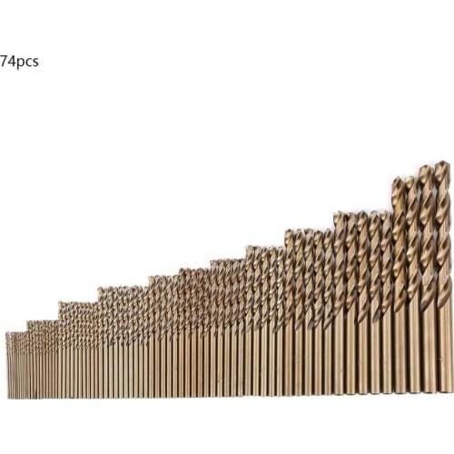 74pc M35 Cobalt Drill Bit Set HSS-CO Twist Drills Bit Combination Power Drilling Tools for Wood Countersink Drill Bits