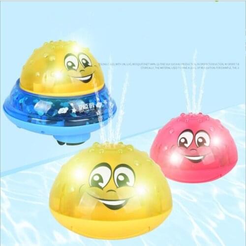 New Bath Toys Spray Water Light Rotate With Shower Toy Pool Kids Toys For Children Toddler Swimming Toy Bathroom Play Ball Toy