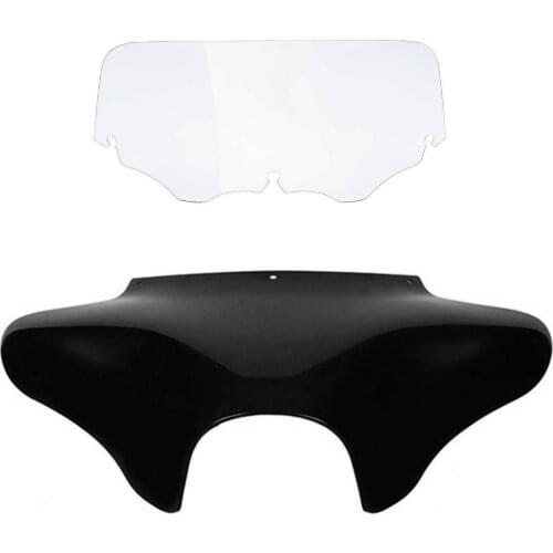 Motorcycle Front Outer Batwing Fairing With Clear/Smoke Windshield For Harley Touring Dyna Fat Boy Road King V Star Shadow