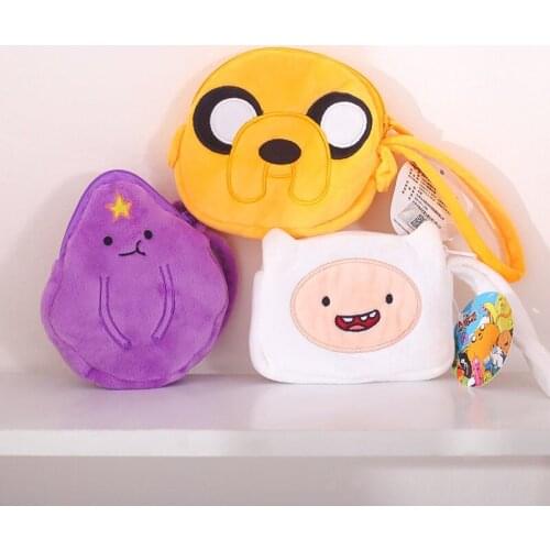 Adventure Time Plush Toys Gift Girl Pericardium Finn Jake BMO Stuffed Animal Dolls Plush Bag Coin Purse Personality Bag