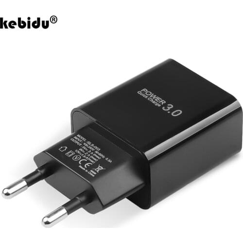 QC3.0 18W USB Mobile Phone Charger for Samsung s10 Xiaomi iPhone Huawei Portable Travel Wall Charger USB Power Charging Adapter