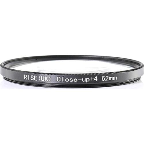 RISE(UK) 62mm Close-Up +4 Macro Lens Filter for Nikon Canon SLR DSLR Camera