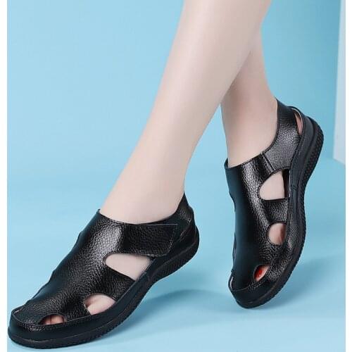 Large Size Sandals Womens Summer New Womens Shoes Open Sandals Flat High Quality Sandals Ladies Womens Shoes