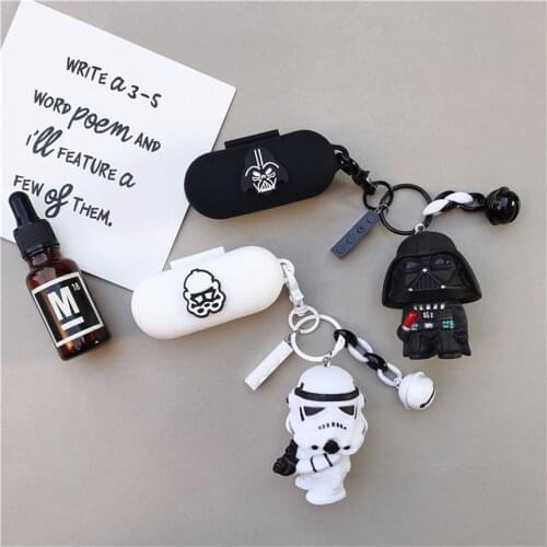 Cartoon DIY Silicon Case for Huawei FreeBuds 3i Case for Honor Flypods 3 Case TWS Earphone Headset Protective Cover with Keyring