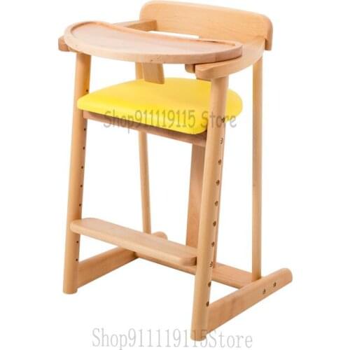 Baby Dining Chair Solid Wood Multi-functional Baby Dining Table Chair Adjustable Childrens Home Child Chair Bb Dining Chair