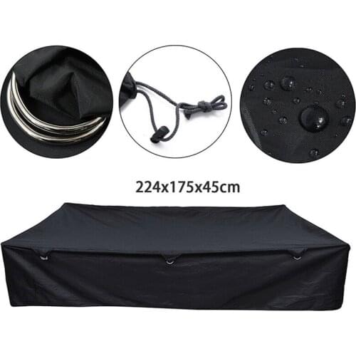 Heavy Duty Waterproof Trailer Cover Universal Travel Camping Camper Shelter Tent Covers 224*175*45cm Black Multi-Purpose