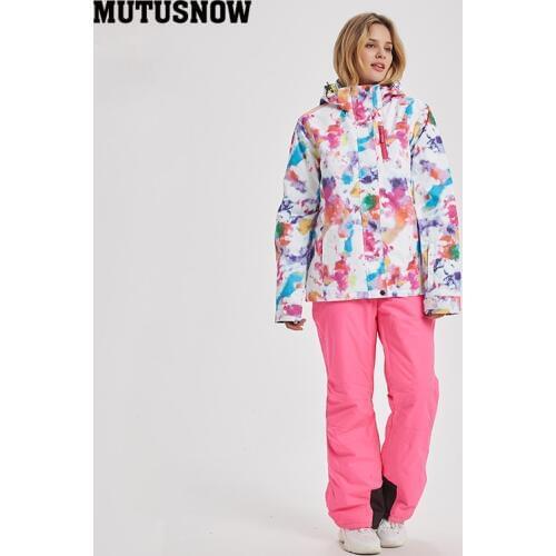 Outdoor High Quality Ski Suit Women Windproof Waterproof Breathable Warm Snowboard Jackets And Pants Winter Ski Jacket Women