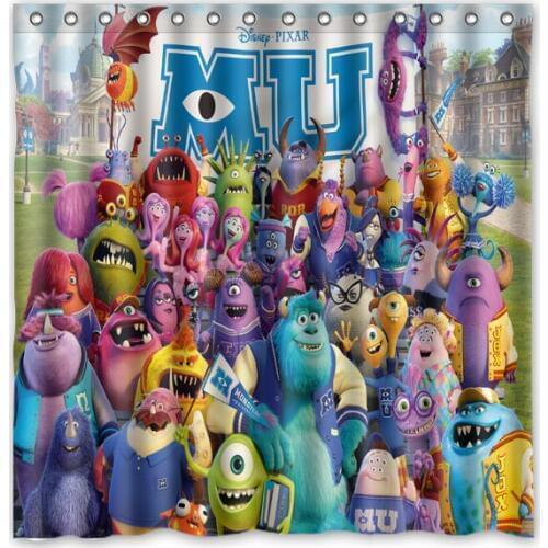 Monster University waterproof&mildew proof thicken Polyester Fabric shower curtain/bathroom&bath curtains, 180*180cm