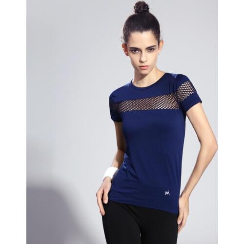 Yoga Elastic Gym Shirts Women Fitness Clothing Sport Sweatshirts For Female Exercise T-Shirts Running Slim Bodybuilding Tops