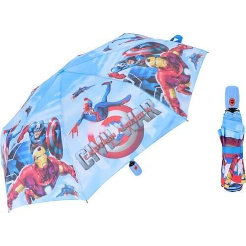 Iron-man Portable Foldable Umbrella Children Kid Girl Boy Baby Princess Parasol Windproof Rain Umbrella Easy Opening Folding