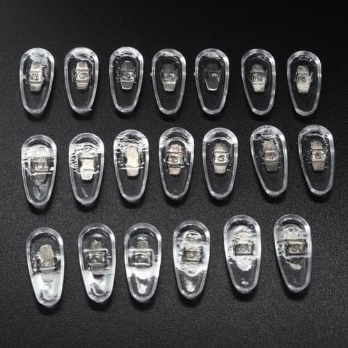 10Pairs Eyewear Crimp-On Nose Pad Clip On Anti Slip Nose Pads For Ray-Ban Glasses Sunglasses Glasses Replacement Repair Tool