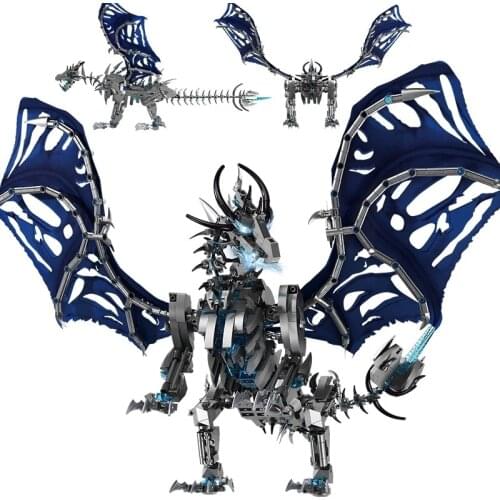 1388PCS Iceberg Dragon Model Building Blocks Magic Movie Sindragosa Queen Tyrannosaurus Bricks Toys for Children Xmas Gifts