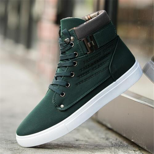 2019 Mens Vulcanized Shoes Black High Top Lace-up Autumn Winter Casual Canvas Shoes For Men Boys Sneakers Big Size Flats Unisex