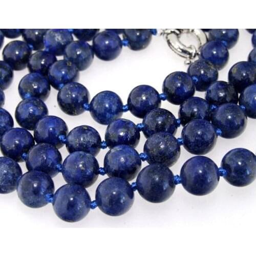 2021 (Min Order1) 6mm Natural lapis Beads Necklace Rope Chain Beads Fashion Jewelry Making Design Natural Stone (Minimum Order1)