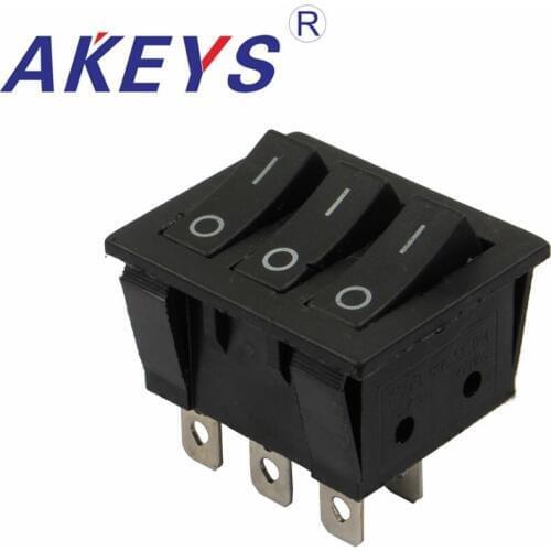 3PCS KCD3-303-6P 6pins 2nd gear 33*40mm High life rocker switch