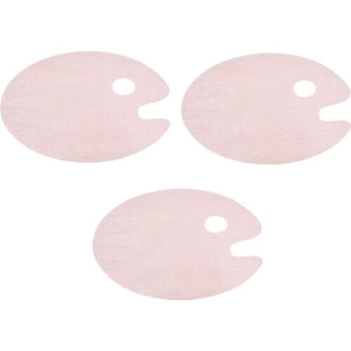 3Pcs Wooden Paint Palette Wood Palette Oval Shaped 8 x 12 Inch Wooden Paint Tray Use with Acrylic Watercolor and Brushes