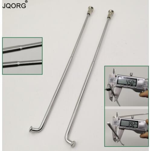 5 Pieces A Lot 304 Stainless Steel Material J-bend Butted 4.50-3.92 mm Motorcycle Spokes Length In 80 mm - 223 mm Be Customized