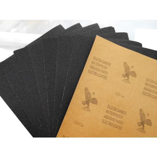 New 10 pcs Hi Quality Abrasive Paper Eagle 320 Grit 9" x 11" Wet Dry Waterproof