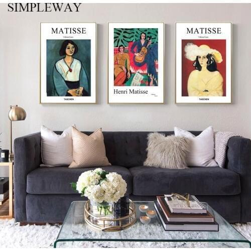Matisse Art Abstract Figure Painting Minimalist Canvas Wall Poster and Print Decorative Picture Modern Living Room Decoration