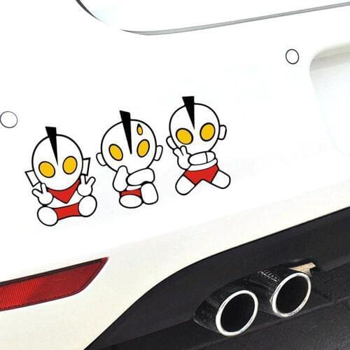 Car-Styling Altman Trio Cartoon Car Sticker And Decal For Ford Focus Vw Golf Polo Kia Lada Renault Peugeot 307 Opel Skoda