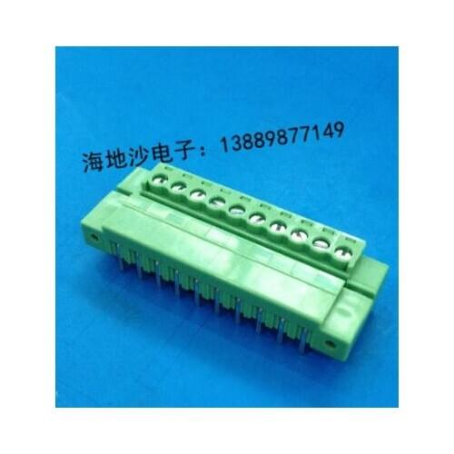 Free shipping pcb terminal 2EDGKM+RM3.81mm 10Pin / 11Pin / 12pin / 13pin curved needle with Flange fixed hanger 5sets/lot