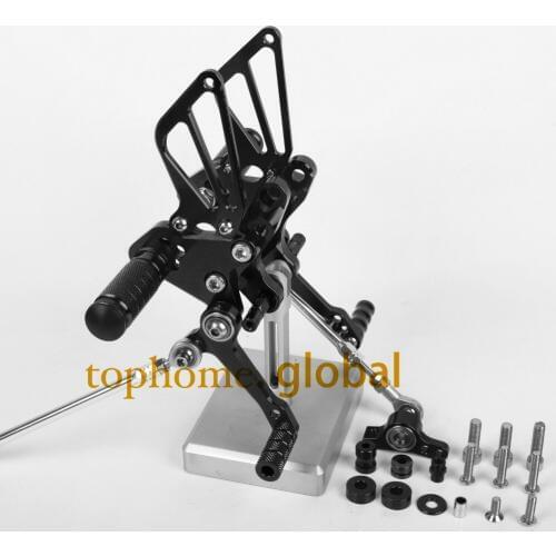 For DUCATI 848 1098 1098S 1198 1198R Black CNC Rearsets Foot Pegs Rear Set