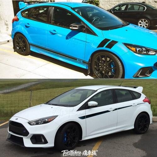 FOR Ford Focus 2012-2018 car decals pull flowers Fox special decoration modified body waist line decals