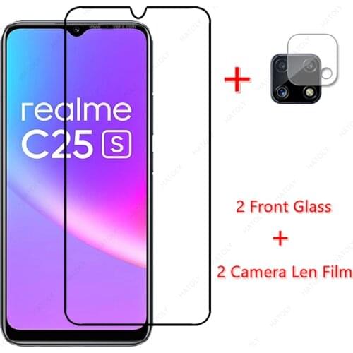 For Realme C25s Glass for Realme C25s Tempered Glass Screen Protector Camera Len Film for Realme C25 C21 C15 Narzo 30A GT 5G