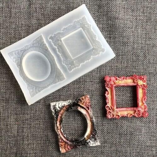Handmade Photo Frame Resin Mold Silicone Picture Frame Fondant Candy Chocolate Mold Art Craft