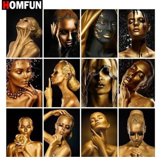 HOMFUN 5D Diamond Pattern Rhinestone Needlework Diy Diamond Painting Cross Stitch "Sculpture character" Diamond Embroidery