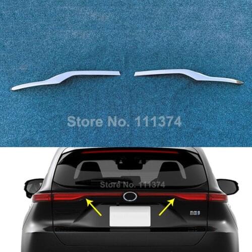 ABS Chrome Car Rear Boot Door Trunk Lid Decor Cover Trim For Toyota Harrier Venza 2020 2021 Car Tailgate Garnish Accessories
