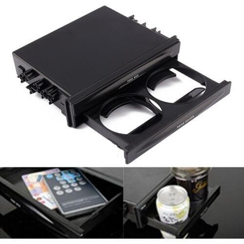 Car Double Din Dash Radio Installation Pocket Cup Holder Storage Box Fit for Polo Jetta Golf Nissan Audi Universal Car Styling