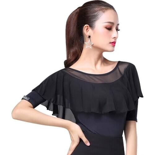 Latin dance costumse sexy lace latin dance tops for women latin dancing jacket National Standard Dance wear S-3XL
