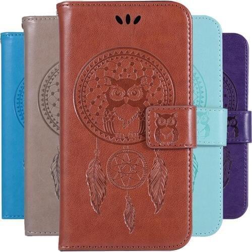 Dream Catcher Owl Pattern Book Case Leather For Samsung Galaxy S6/S7/S6 Edge/S7 Edge Wallet Cover Shell Card Money Slots Holder