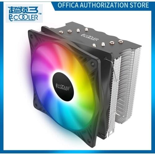 Pccooler GW400 CPU Cooler SRGB Cooler AM4 Computer Desktop 12CM Silent Fan 4 Heat Pipe PWM Intelligent Control For INTEL/AMD