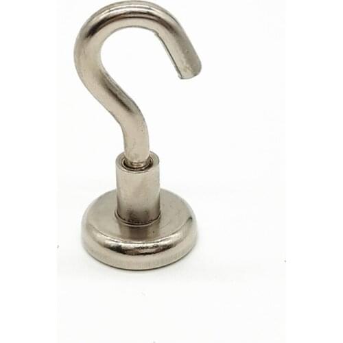 3KG Pull Force Diameter 16mm Magnetic Hooks Heavy Duty Neodymium Hanging Mighty Super Strong Permanent Magnetic Hooks